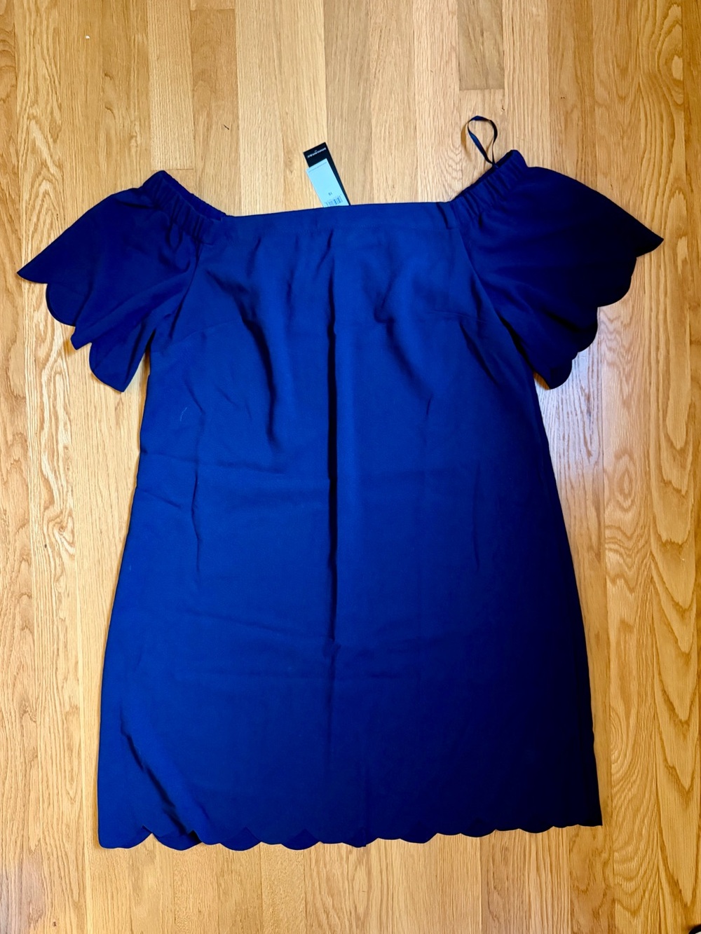 NWT!! Banana Republic Factory Navy Blue Off the Shoulder Dress size 16